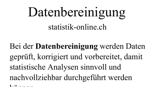 Datenbereinigung