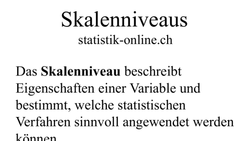 Skalenniveaus
