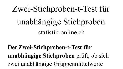 Zwei-Stichproben T-Test