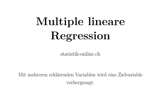 Multiple Lineare Regression